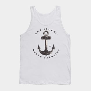 Oak Island, NC Summertime Vacationing Big Anchor Tank Top